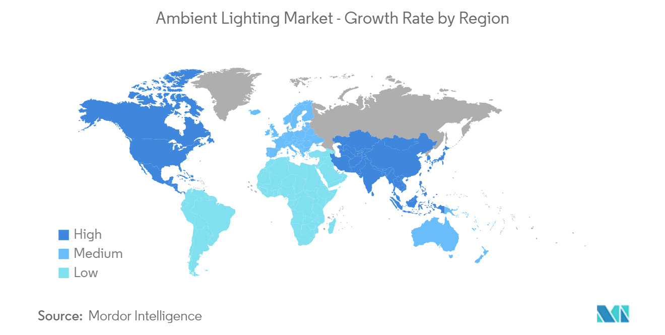 Ambient Lighting Market Trends Ambient Lighting Market - Growth Rate by Region